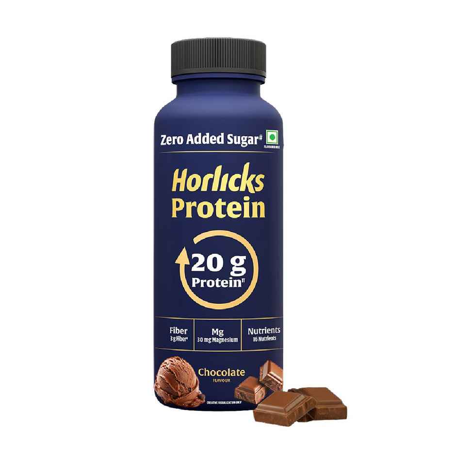 Horlicks Protein Milkshake, with 20g Protein Chocolate Flavour Combo 