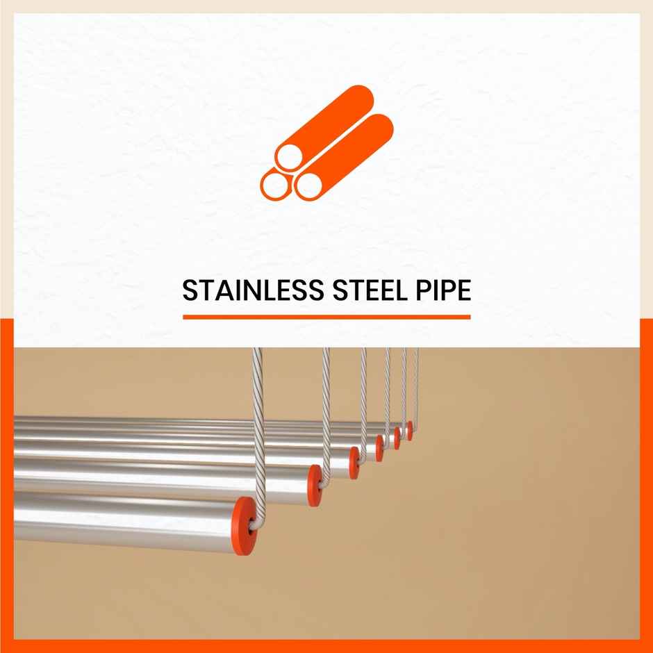 Bathla Ceiling Cloth Dryer | 5ft x 6 Pipes | Steel | Compact, Easy | Exa