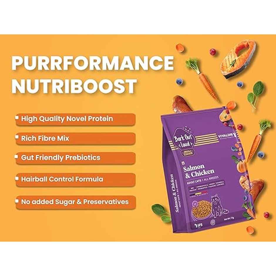 Bark Out Loud | Fresh Salmon Fish and Chicken Premium Adult Dry Cat Food