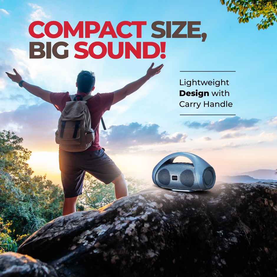 pTron Fusion Go 10W Portable Bluetooth Speaker | 6H Playtime | Immersive Sound & TWS Pairing - Blue