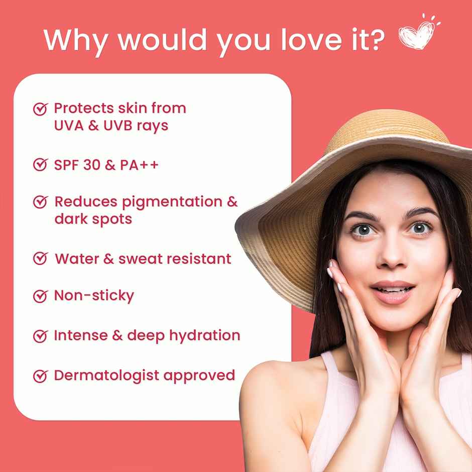The Skin Story Sunscreen SPF 30 PA++ For Glowing Skin Hydrating Reduces Pigmentation Non-Sticky