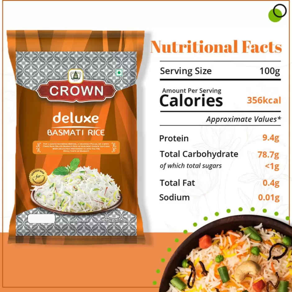 Crown Deluxe Basmati Rice (Medium Broken Rice)