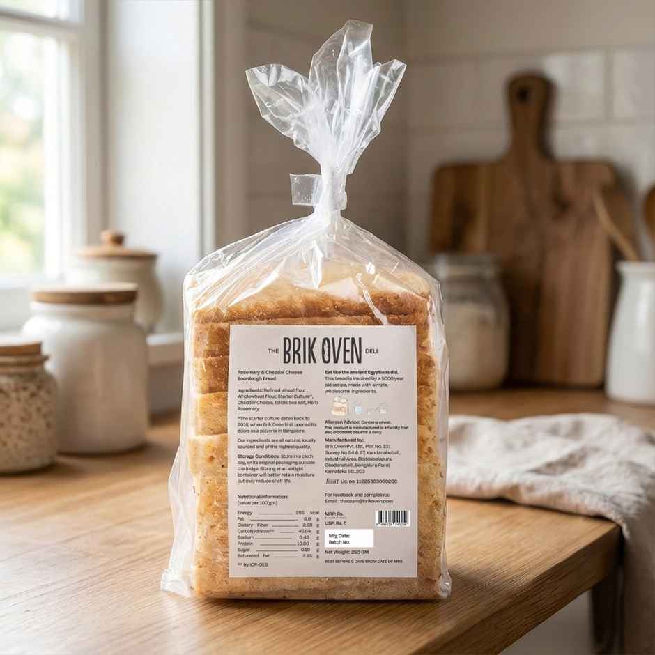 Brik Oven Rosemary & Cheddar Cheese Sour Dough Bread