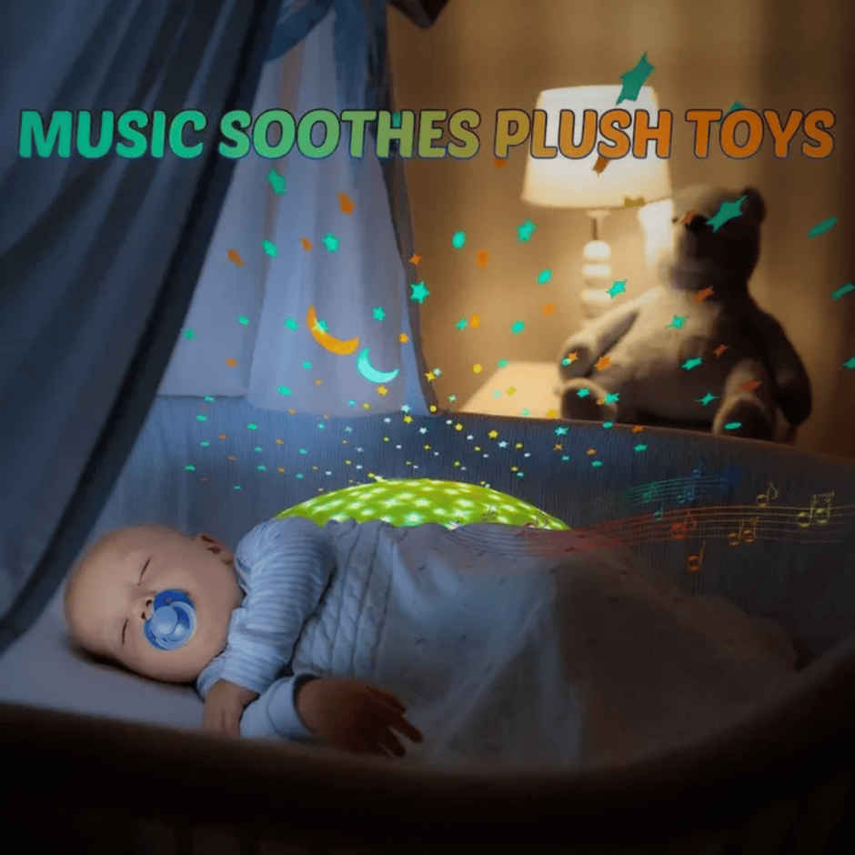 Toytales Grey Musical Toy | Electronic Toys | Star Projector | Perfect Soft Toy For Kids | Bedtime