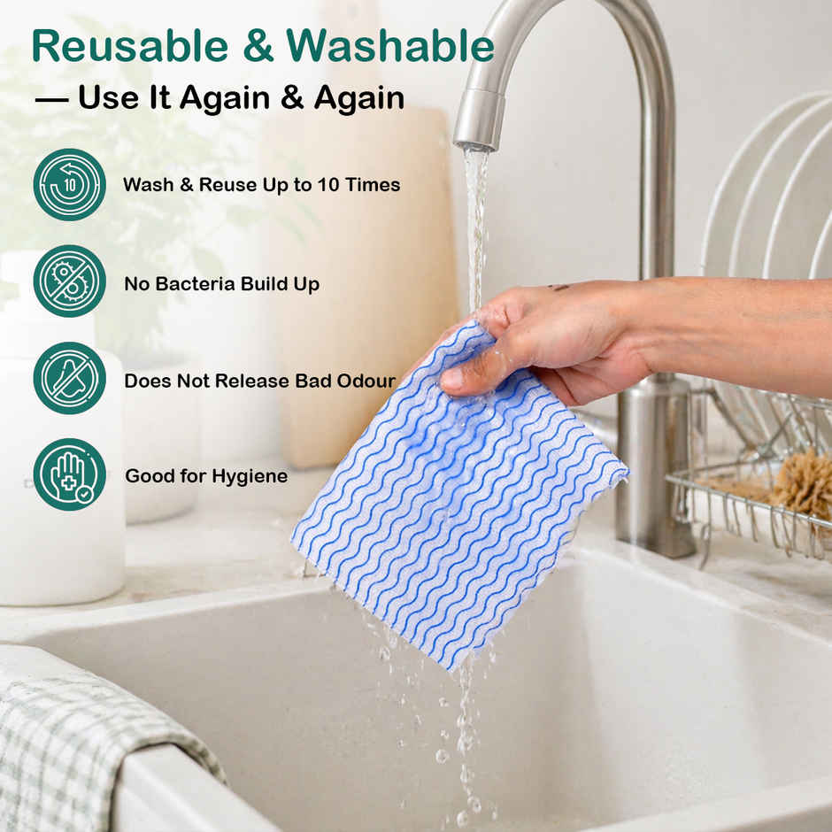 GINNI Superwipe Kitchen Towel Roll | 50 Pulls | 30 x 25 cm