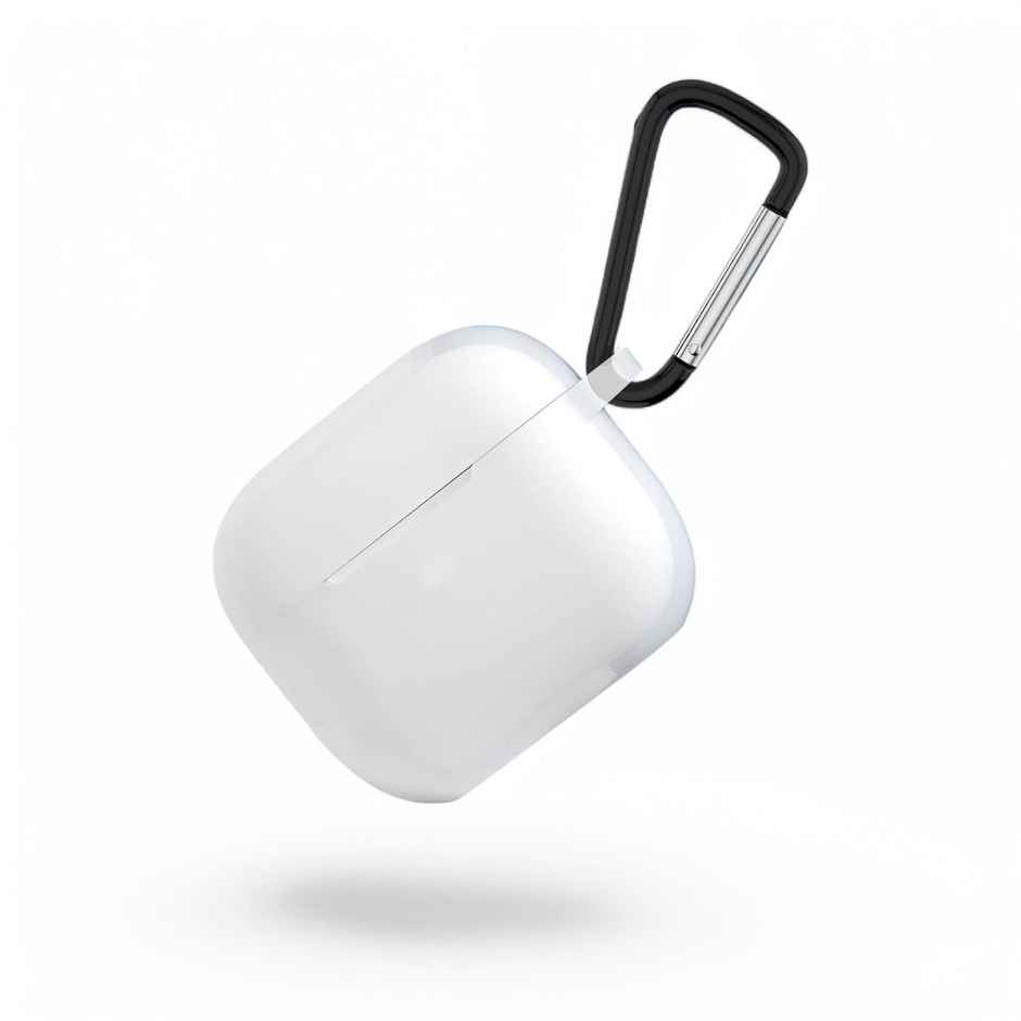 Sounce AirPods 3 Case Cover with Keychain |Shockproof Silicone Skin for 3rd Gen | 2021 | White