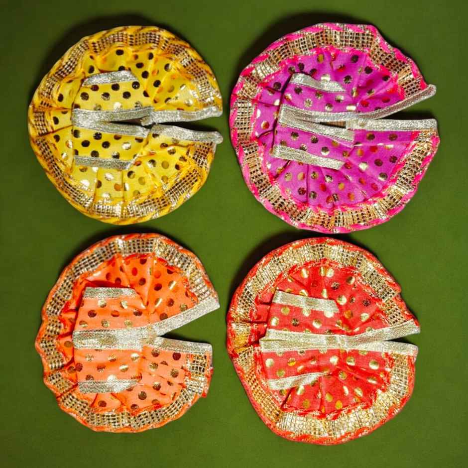 House Of Festivals Ladoo Gopal Golden Polka Dot Poshak | Size 1 - Assorted