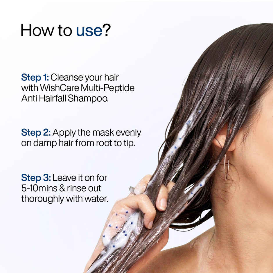 WishCare Multi-Peptide Strengthening Hair Mask|Controls Frizz, Strengthens Hair, Restores Moisture