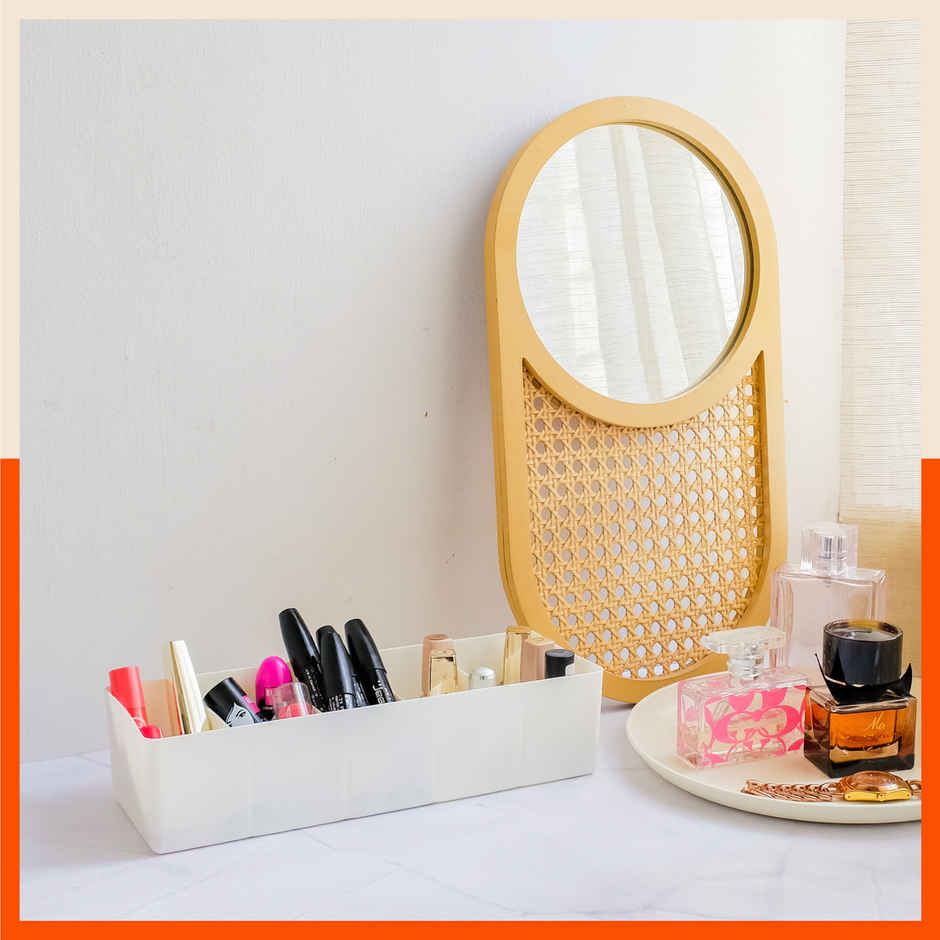 Bathla Set of 8 Drawer Organiser - Multi-purpose, Stackable, 5 Grids - DORI | Frost