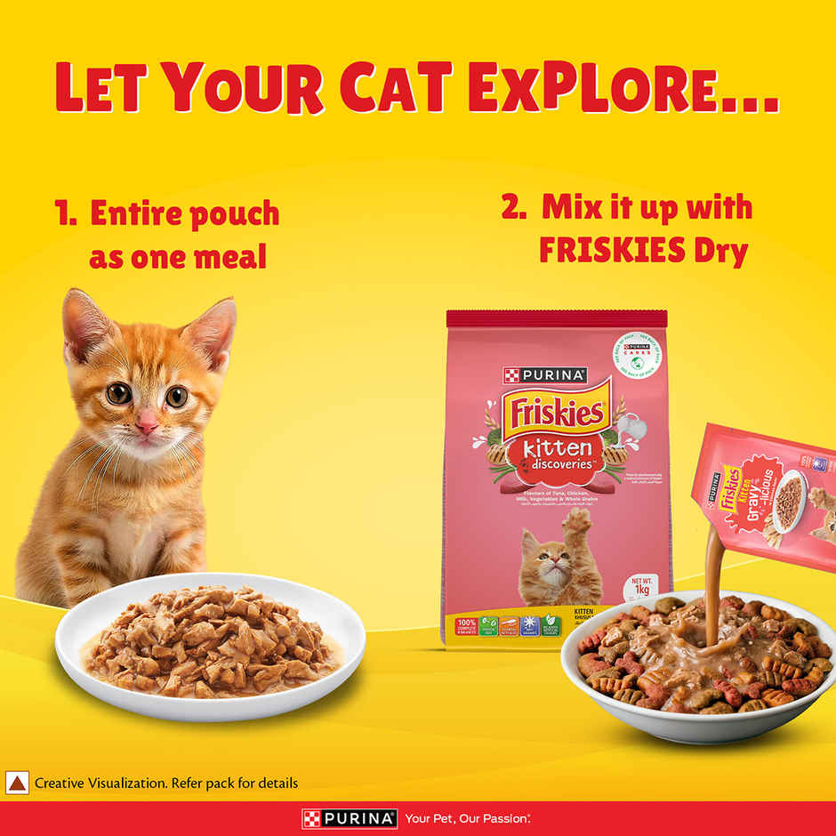 Purina Friskies Gravy Licious Kitten Food Chicken Flavour