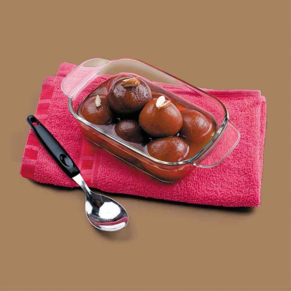 Signoraware Bake N Serve Deep Rectangular Dish | 550 ml | Clear | Baking Dish, Glass Bakeware