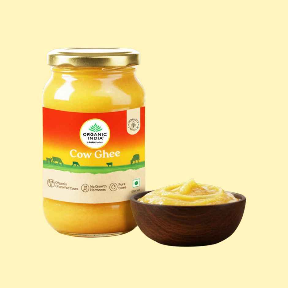 A Tata Product - Organic India Pure Cow Ghee | Glass Bottle | Labs Tested On 250+ Parameters