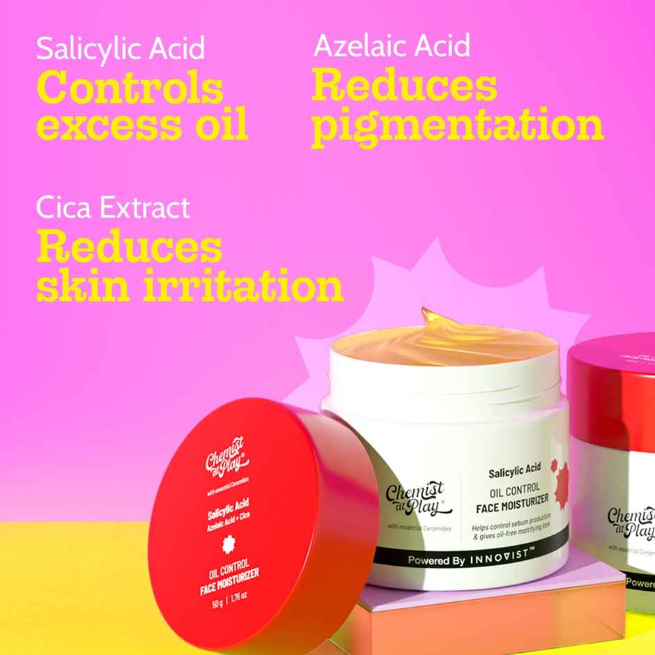 Chemist at Play Oil Control Face Moisturiser Salicylic Acid Mineral Oil & Petroleum Free