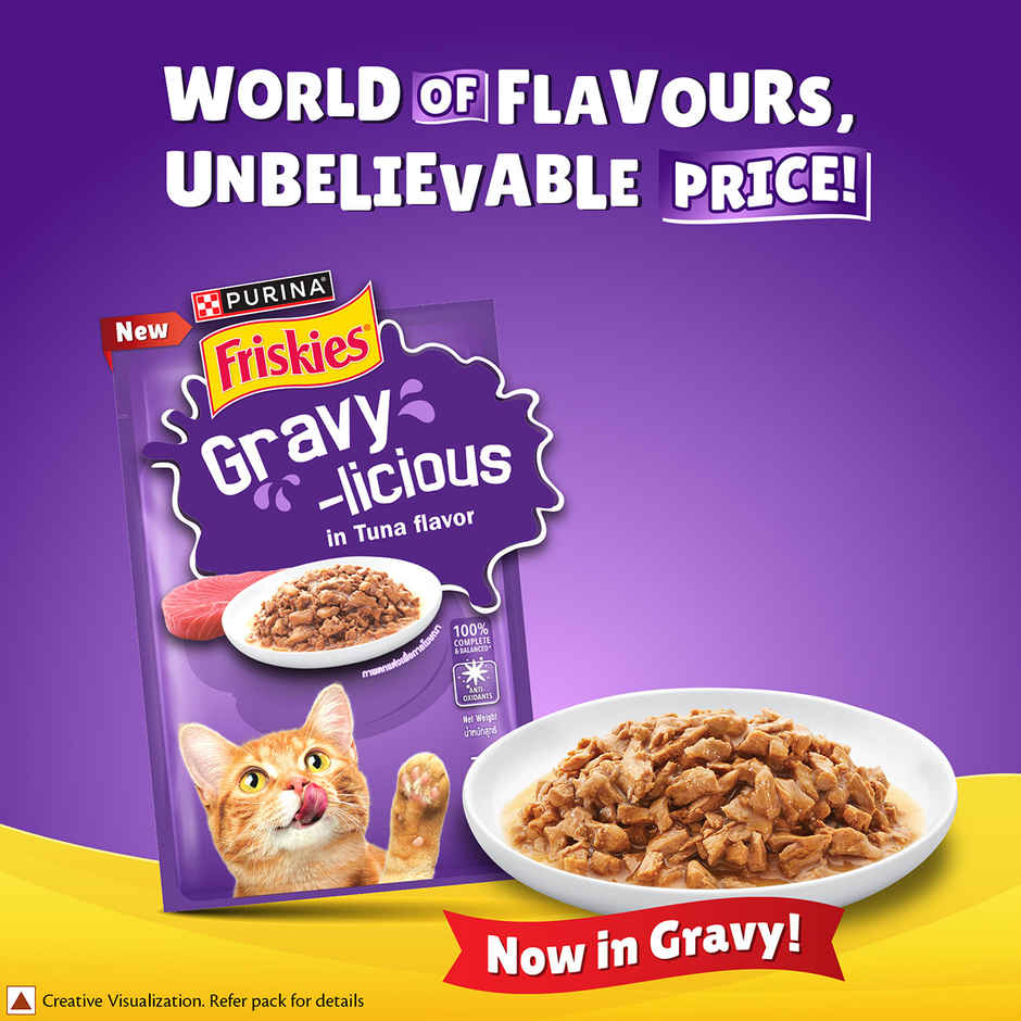 Purina Friskies Gravy Licious Cat Food Tuna Flavour