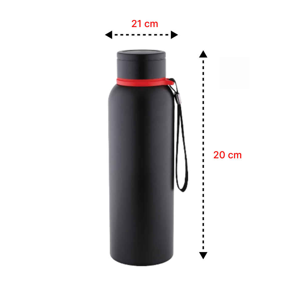 BAY6 Stainless Steel Hot & Cold Thermosteel Vacuum Water Bottle 900ml - Black
