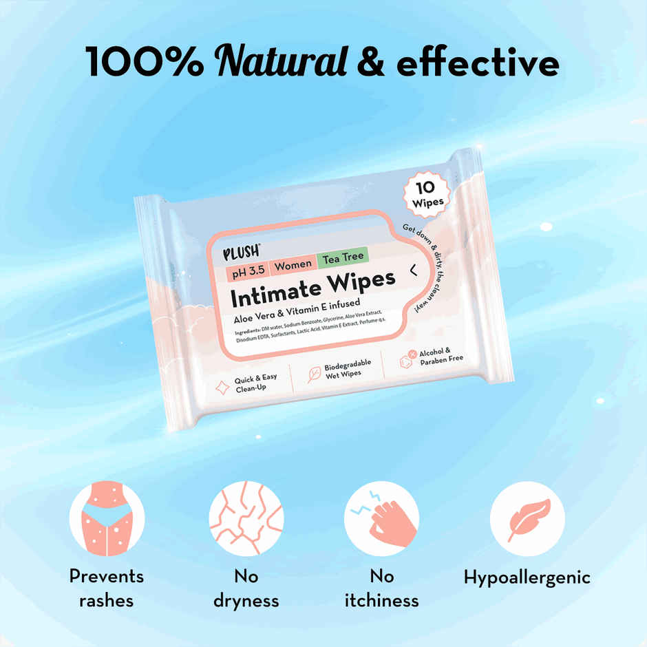 Plush Intimate Play Wipes Combo For Men & Women's skin Friendly, No Mess