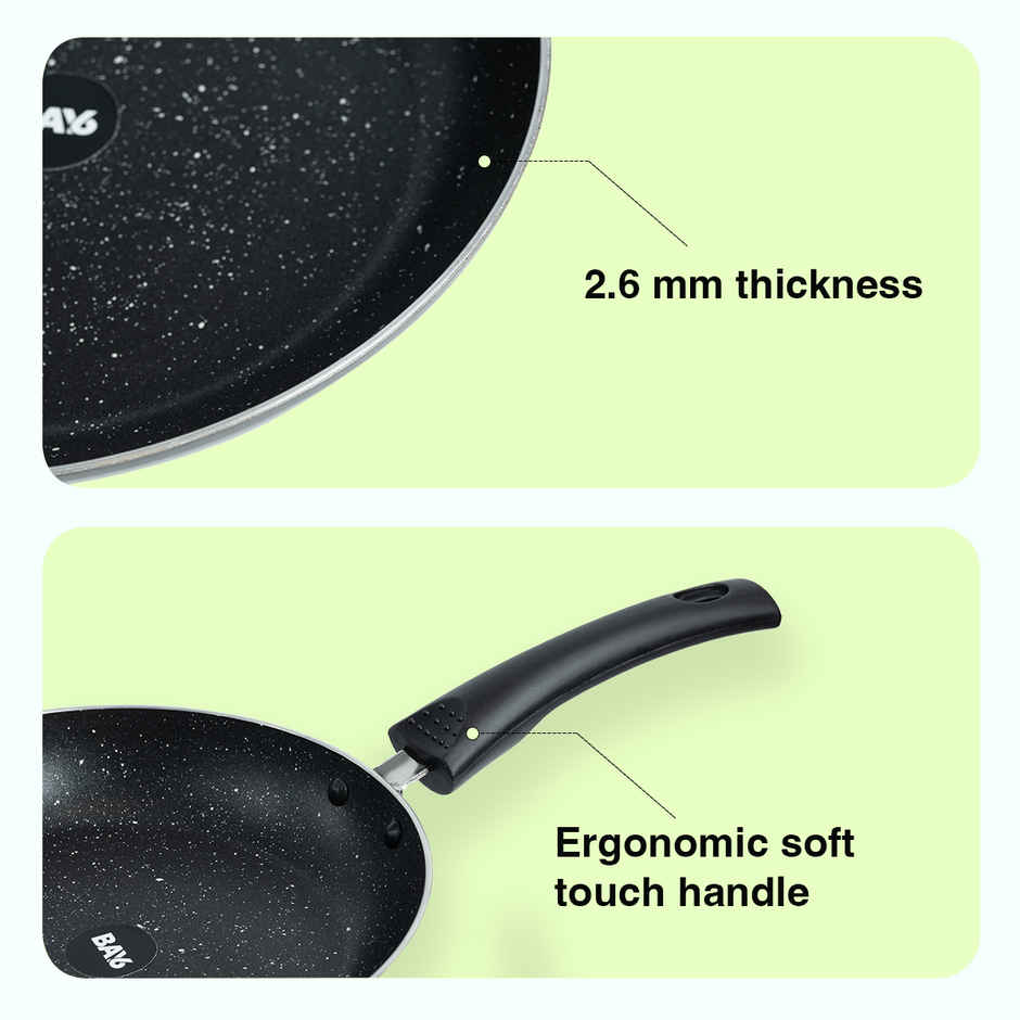 BAY6 Nonstick Fry Pan | 22 cm - Grey