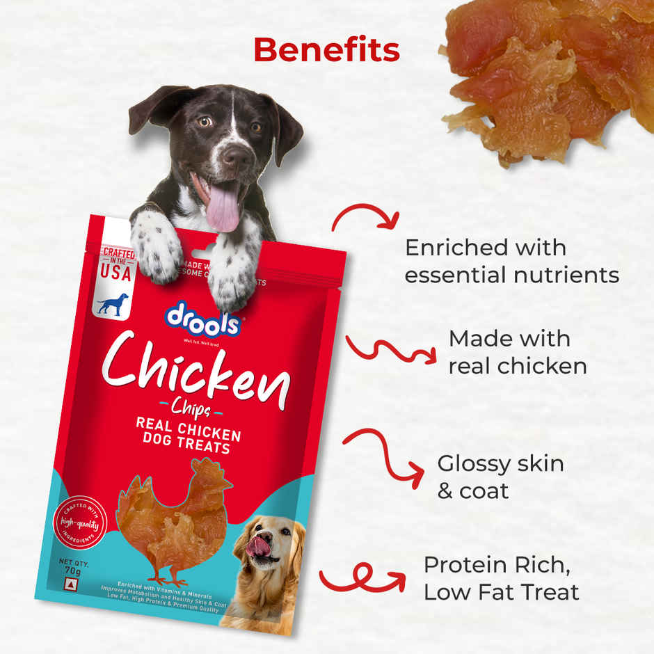 Drools Chicken Chips Dog Treats | Best For Training & Bonding | For Puppy & Adult