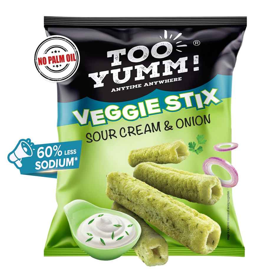 Too Yumm! Sour Cream & Onion Veggie Stix | Munching Snack | On-the-Go Munchies Combo