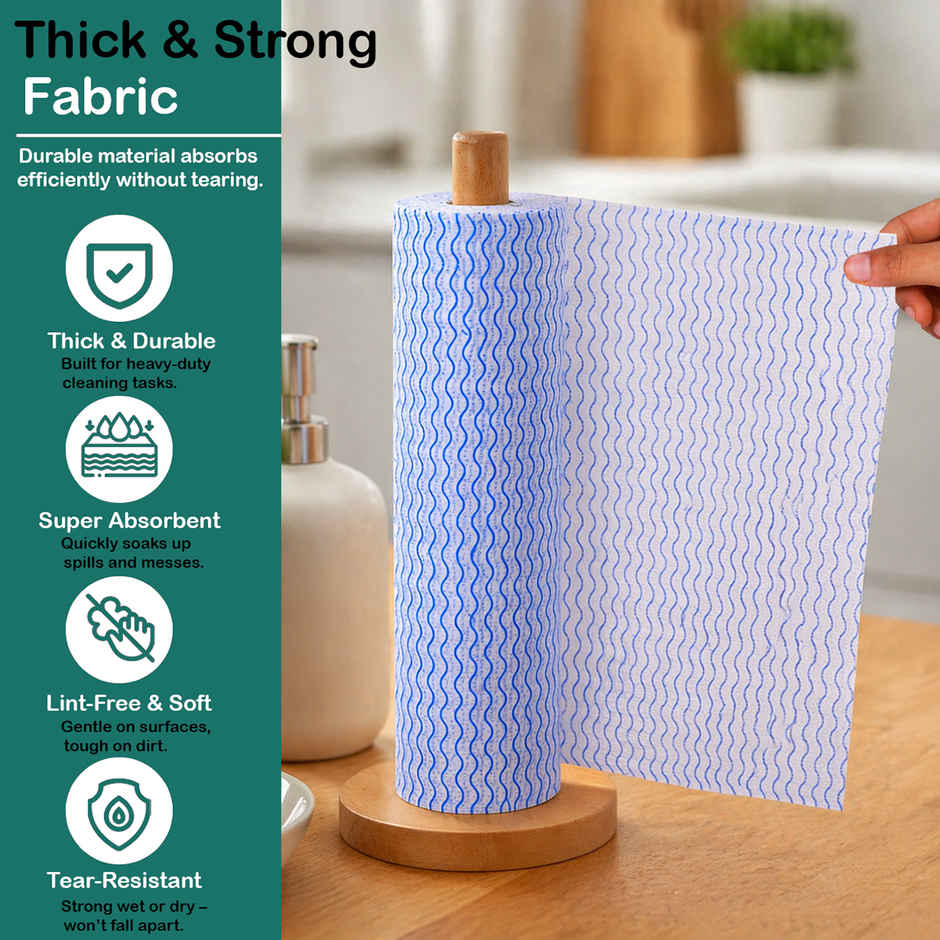GINNI Superwipe Kitchen Towel Roll | 50 Pulls | 30 x 25 cm