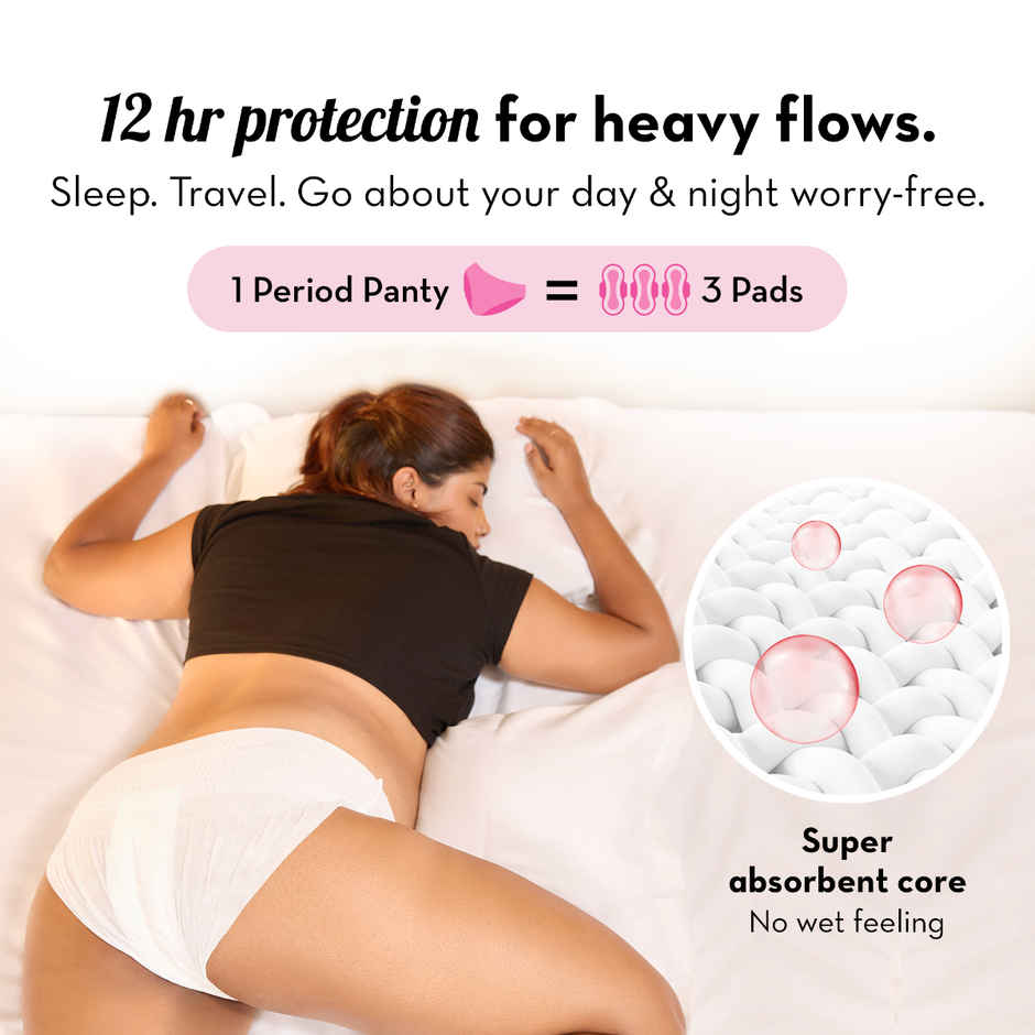 Plush Comfort High Waist L-XL Period Panty Pack of 10 | Disposable | Super Saver Pack