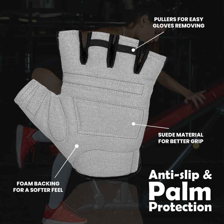 Mayor Shield Gym Gloves For Gym Workout, Weightlifting For Men And Women (Free Size, Black/Grey)
