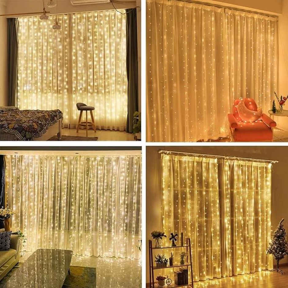 Desidiya Fairy Curtain Light With Remote 10 x 10 Feet - Magical Ambiance For Weddings And Events