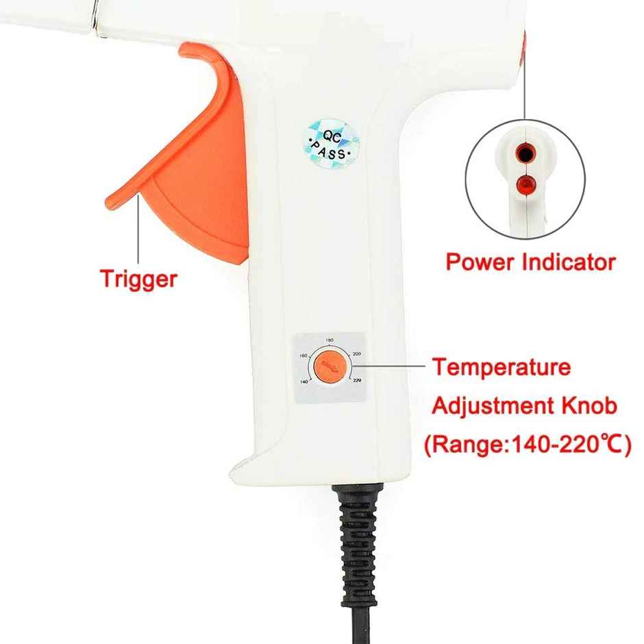 Chrome Hot Melt Glue Gun Machine 100W Adjustable Constant Temperature Hot Melt