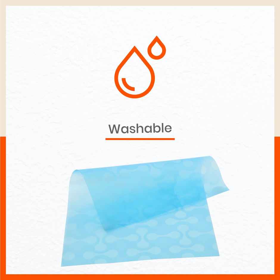 Bathla Fridge Mat | 45cm x 30 cm | Reusable, Washable, Temperature Resistant | Blue Transluscent