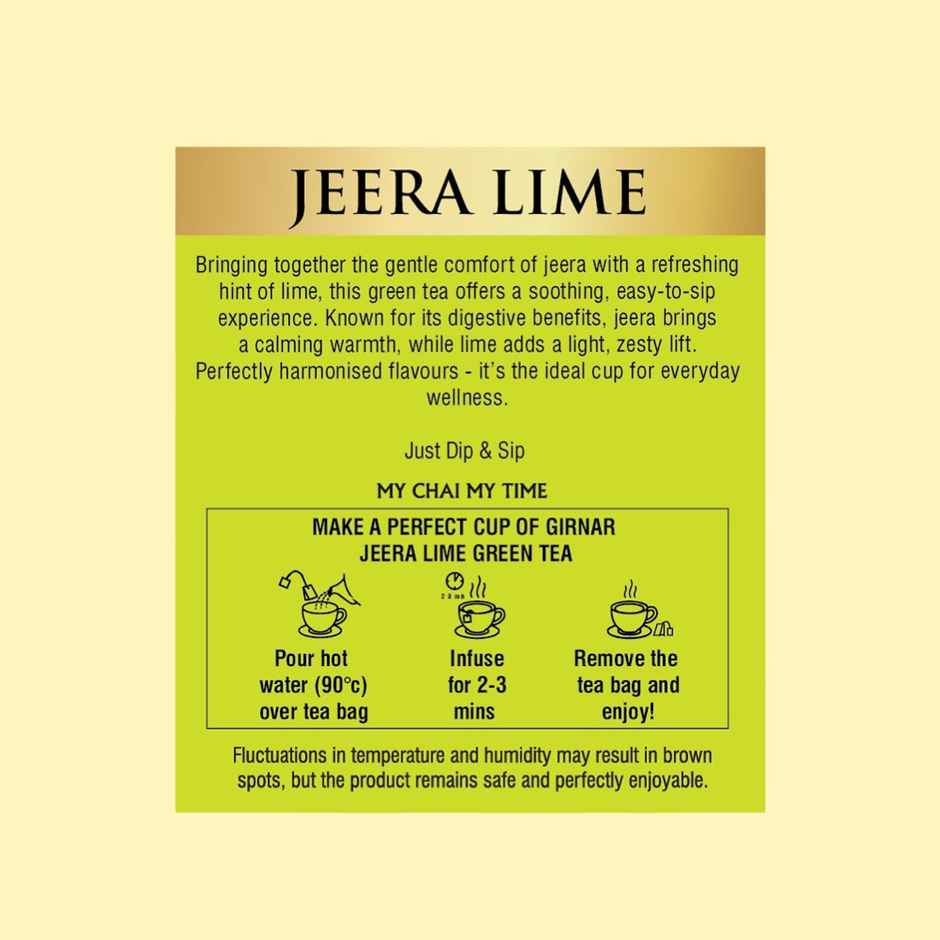 Girnar Jeera Lime Green Tea Bags