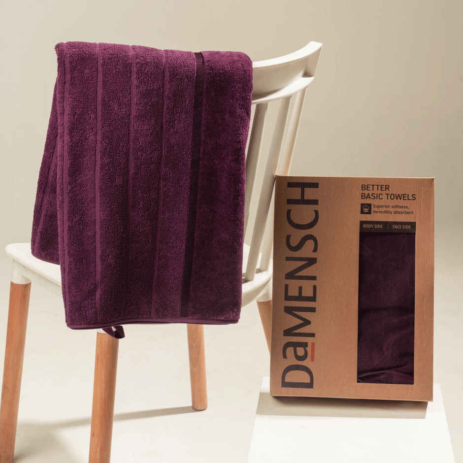 DaMENSCH Better Basic Premium Cotton Bath Towel | Maroon
