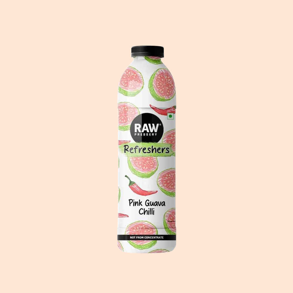 RAW Pressery Refreshers Pink Guava Chilli Juice  Fruit Juice  Not From Concentrate
