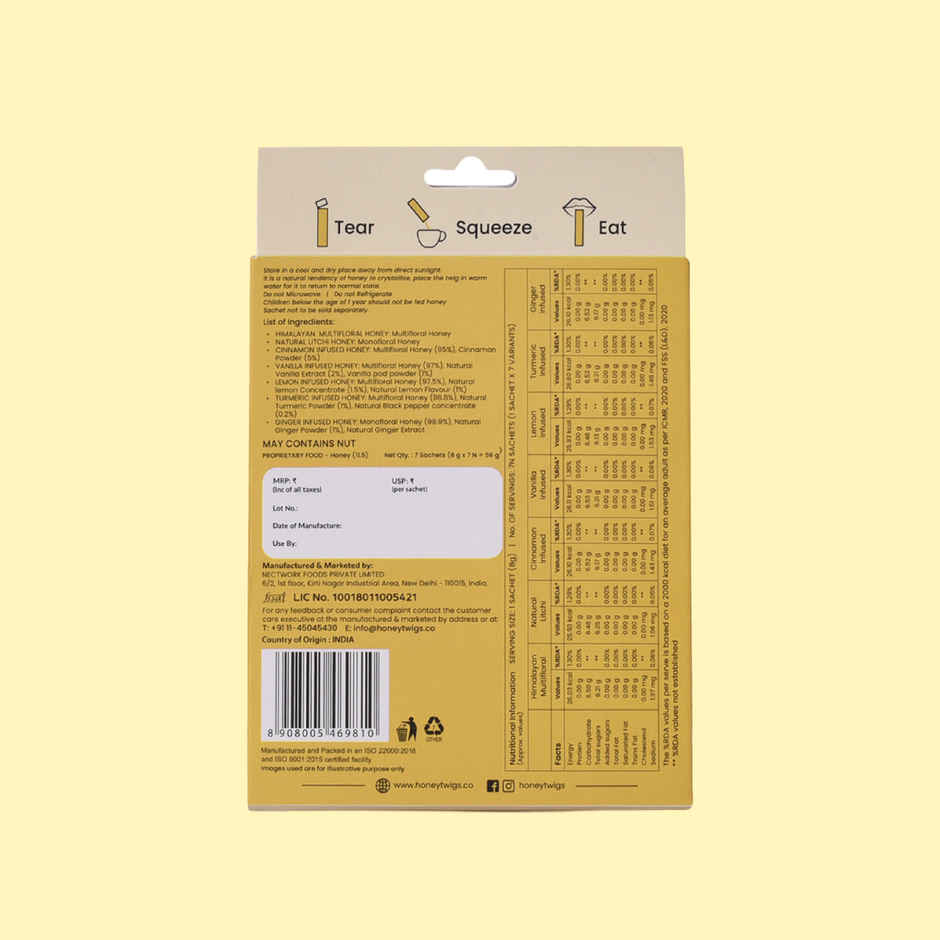 Honey Twigs Rainbow Flavoured Honey Combo | 7 Sticks