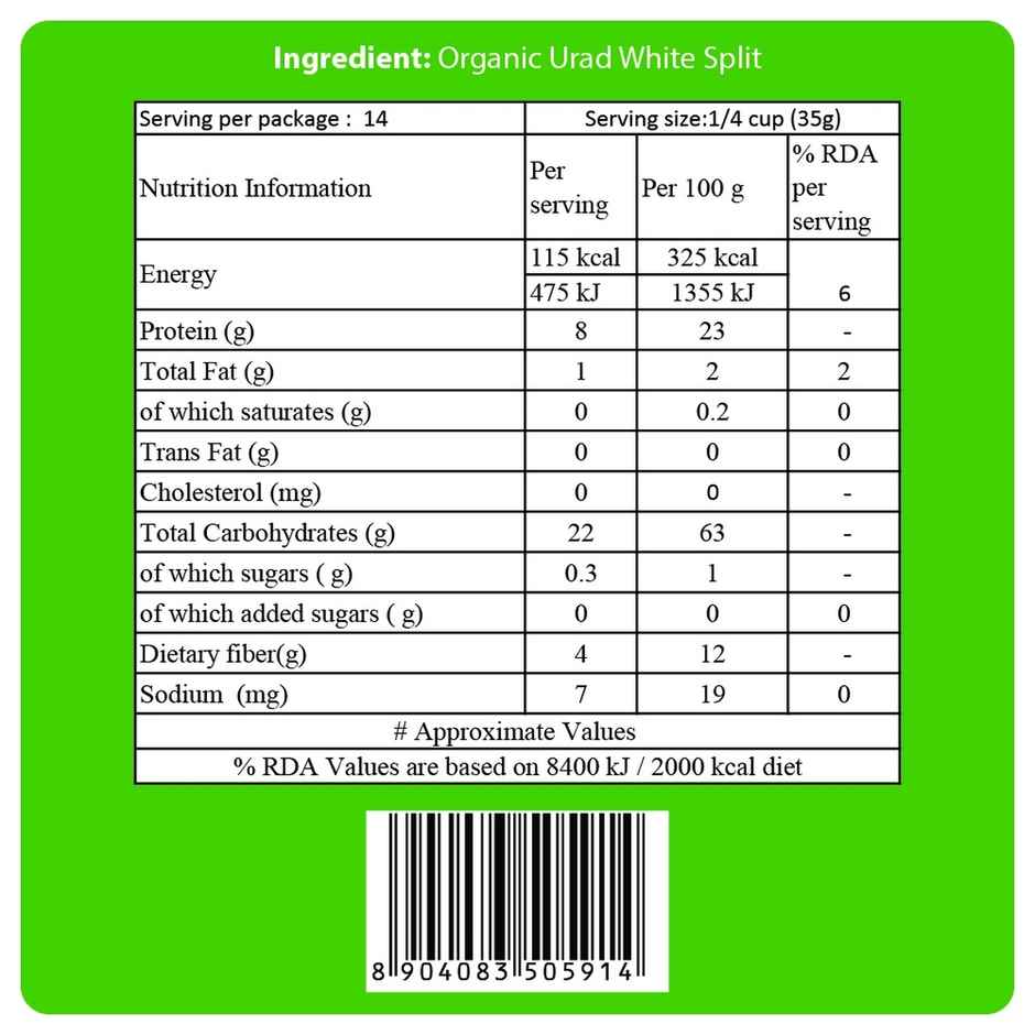 24 Mantra Organic White Urad Dal | Split