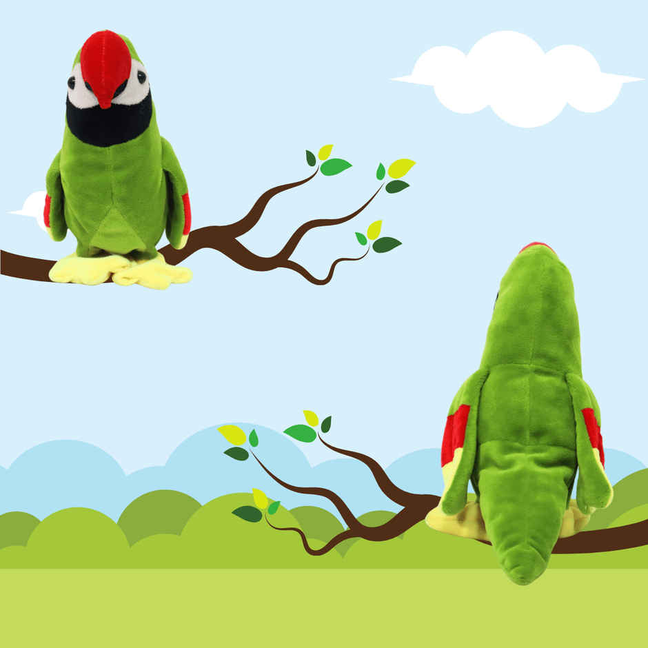 Toytales Parrot | Talking Toy | Soft Toy | Plushie | Birthday Gift | Toys For Baby | Gift For Kids