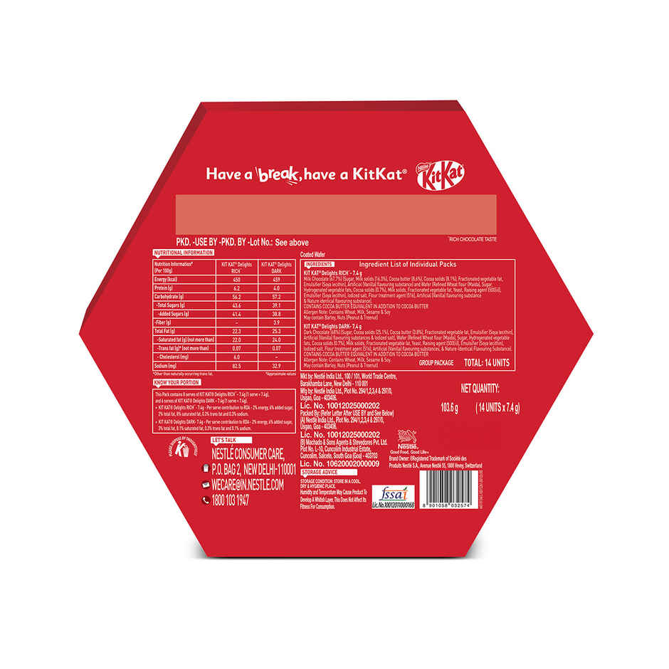 Nestle KitKat Delights Gift Box | Rich & Dark Minis