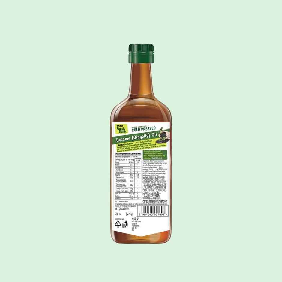 Tata Simply Better Sesame-Gingelly (Til) Cold Pressed Oil | Pure & Unrefined Oil