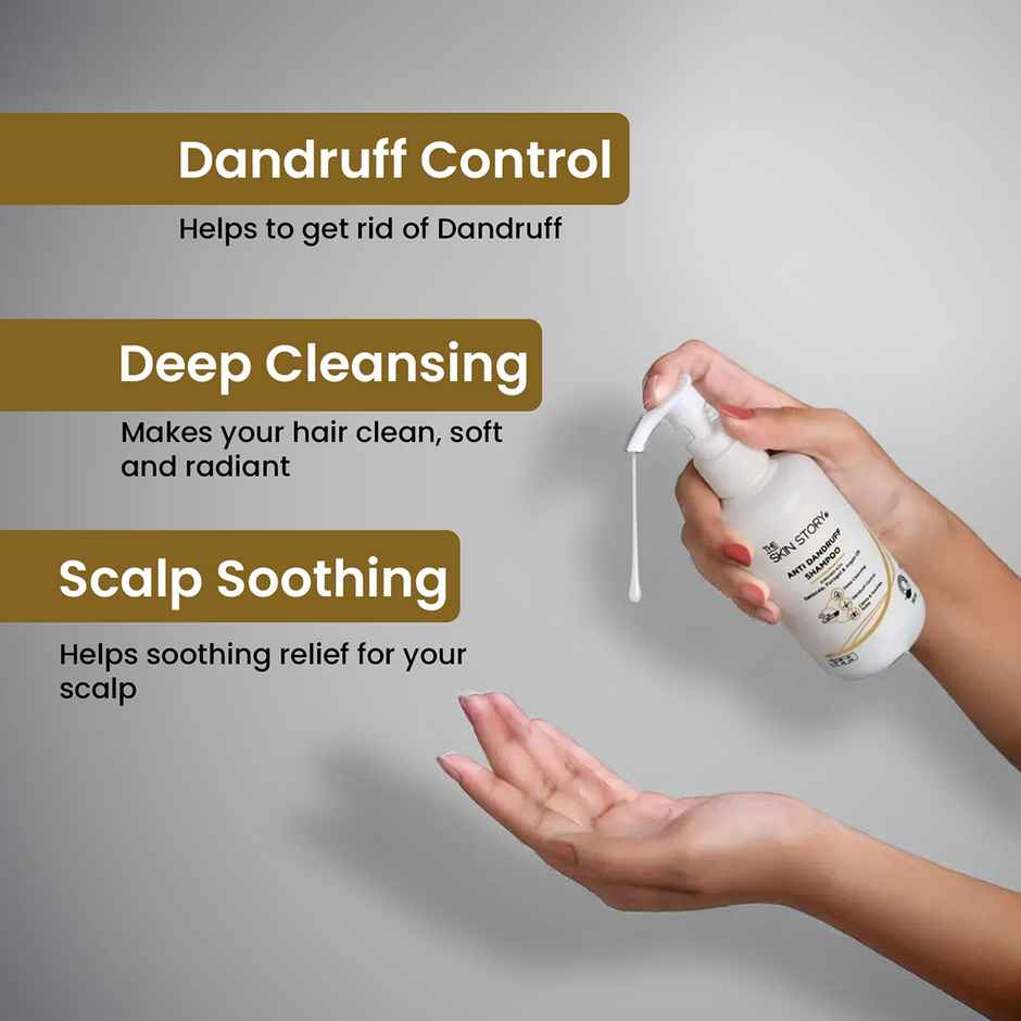 The Skin Story Anti-Dandruff Shampoo For Itchy Oily Scalp Cleanses Moisturizes Hair With Saniscalp