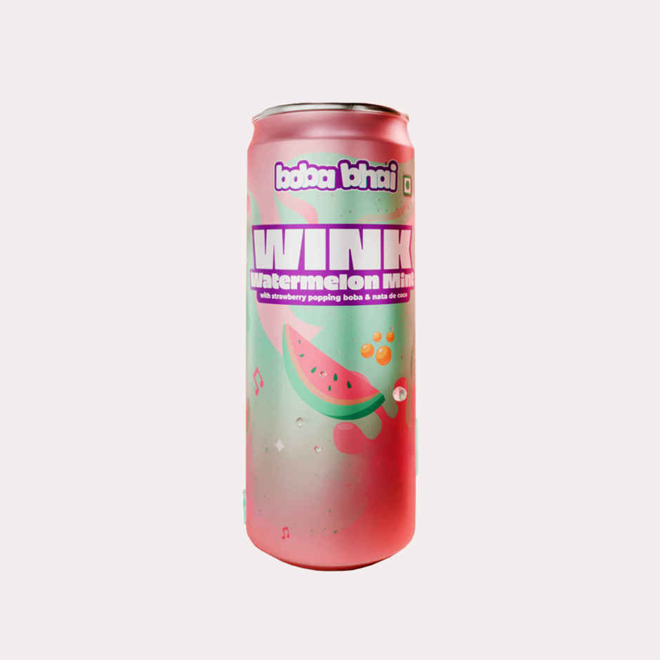 Boba Bhai Watermelon Mojito With Popping Bubbles & Nata De Coco