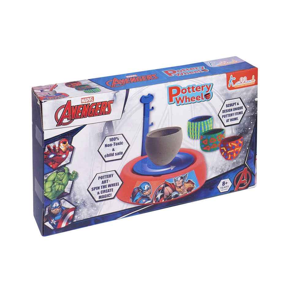 Kriiddaank Marvel Avengers Pottery Wheel Kit, Superhero Clay Art & Craft Set for Kids