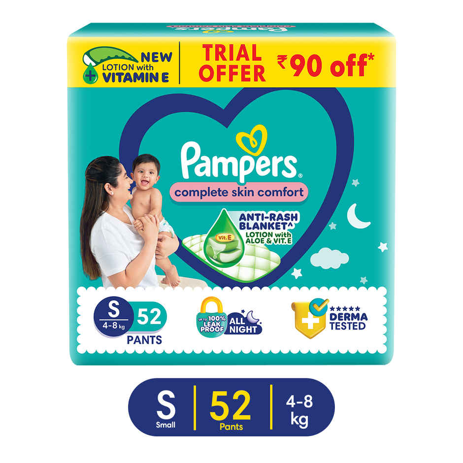 Pampers All Round Protection Baby Diapers | Pant Style | S | 52 pcs