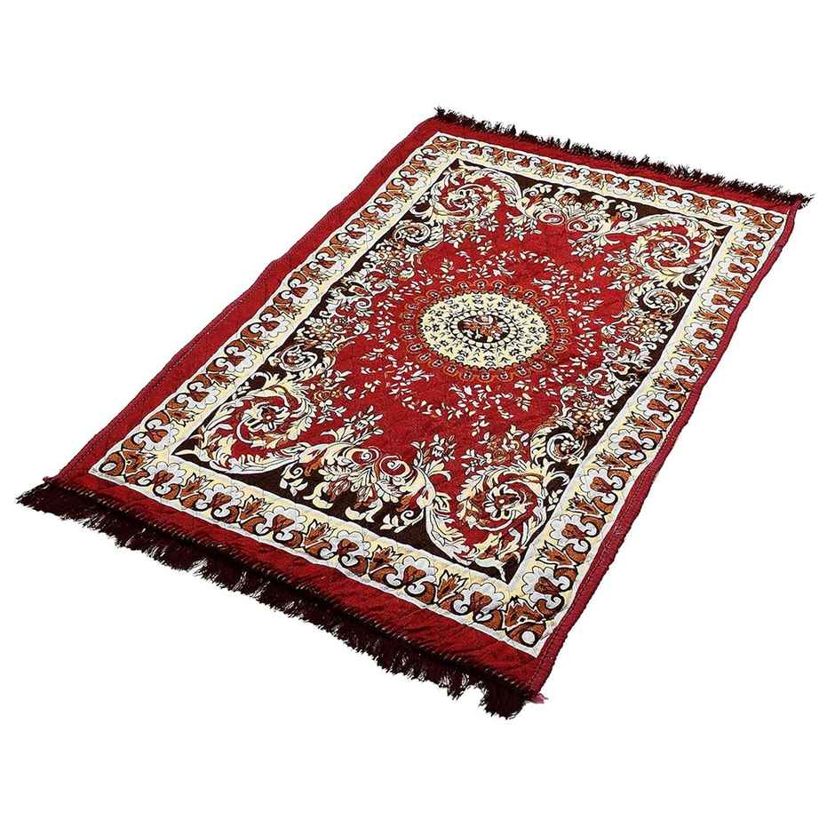 Kuber Industries 4x2 Feet Superfine Velvet Carpet | Rug for Living Room | Bedroom | Maroon