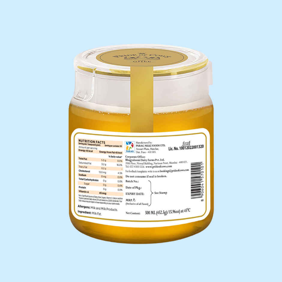 Pride Of Cows Pure Cow Ghee | Single Origin Jar