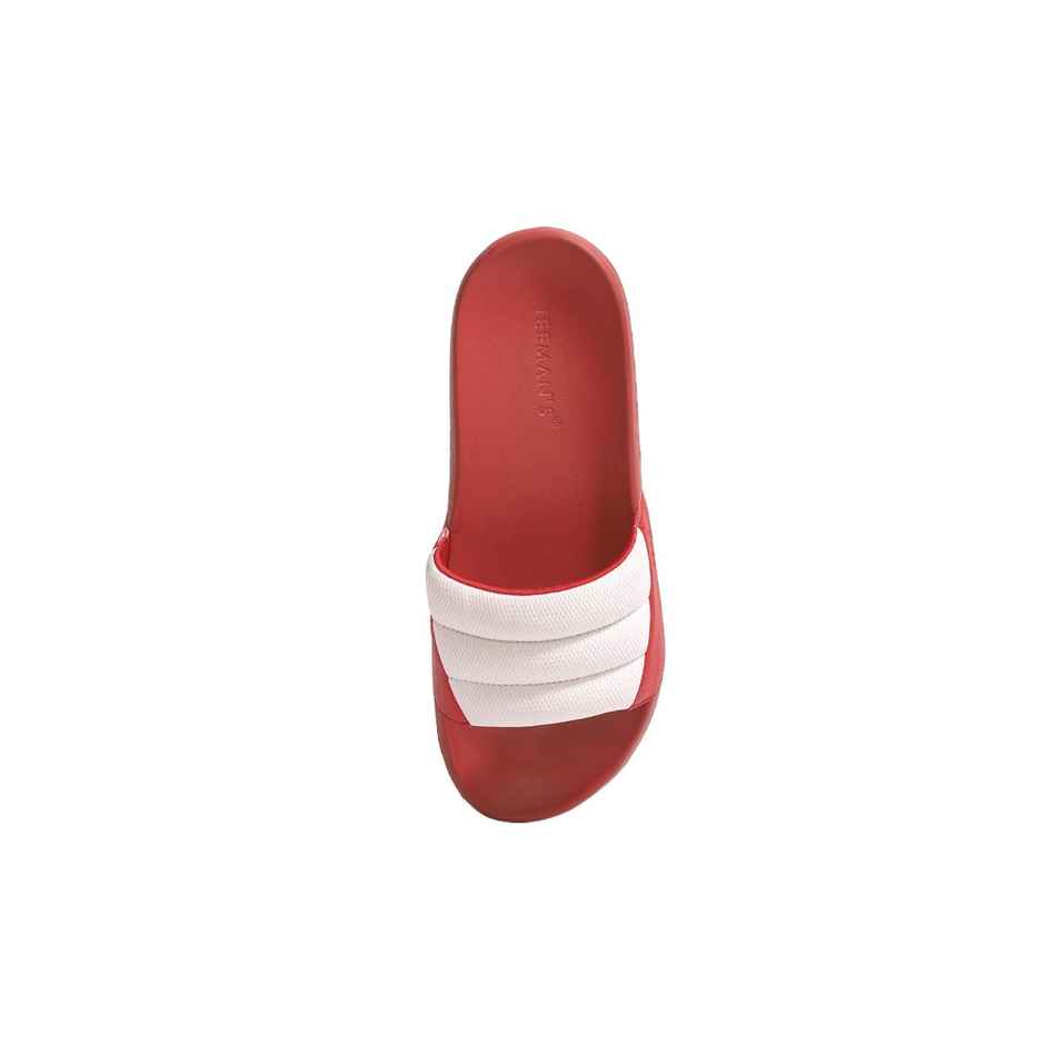 Neeman's Men's Squooshy Slides | White & Red - UK 8