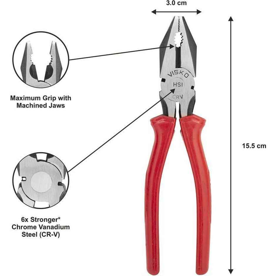 Visko 812 Tool Set With Lineman Plier And Wire Cutter Hand Tool Kit 2 Tools