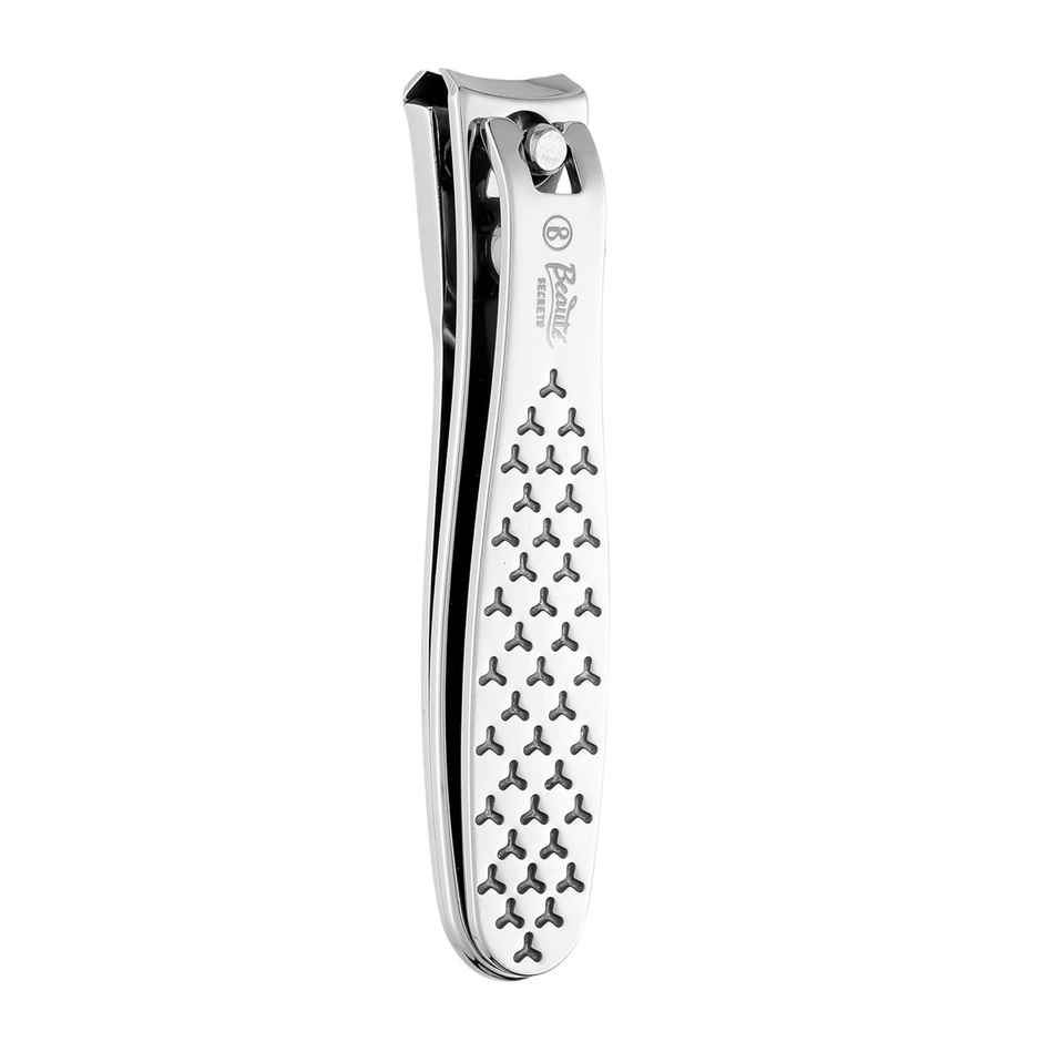 Beaute Secrets Professional Nail Clipper with Curved Blade for Trimming Grooming Silver