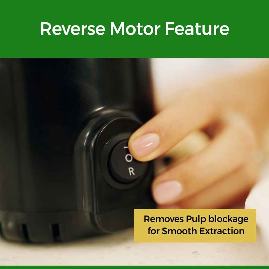 Balzano Cold Press Juicer - Slow Juicer For Fruits and Vegetables | 100W - Black