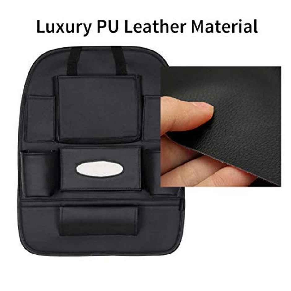 Autofurnish 3D Car Seat Back Multi Pocket Storage Bag Organizer Holder | Black