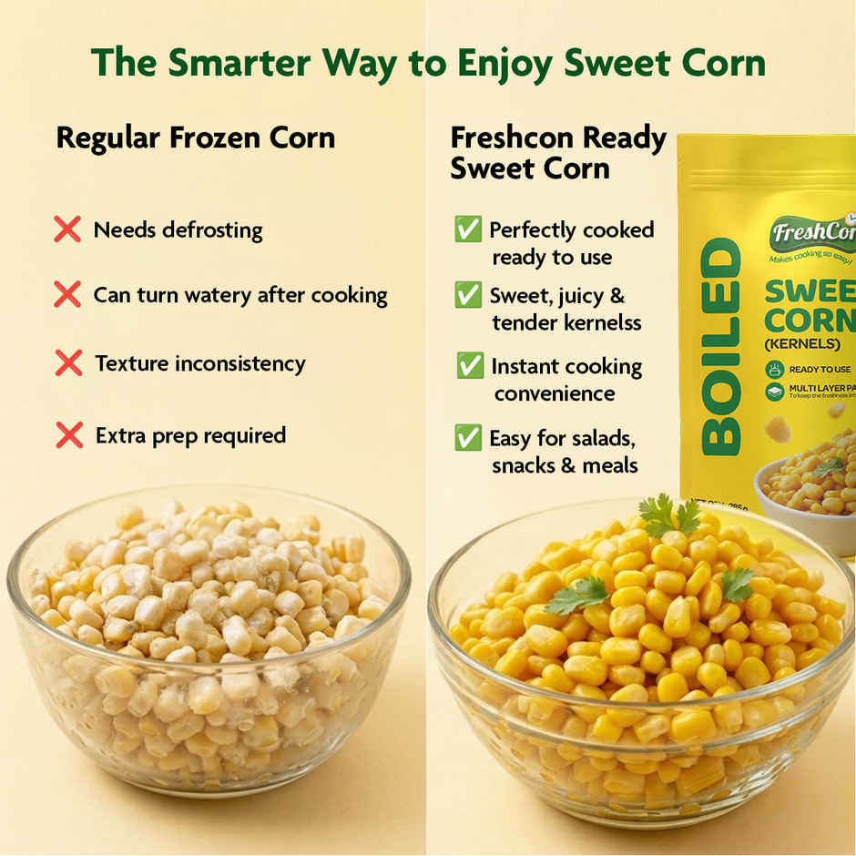 Freshcon Boiled Sweetcorn Kernels | Ready -to -Eat
