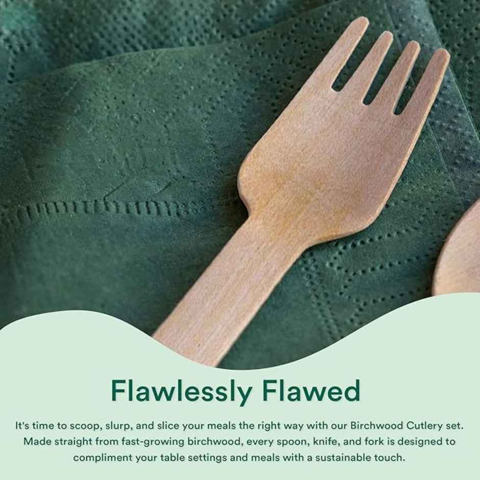 Naturepac Wooden Fork | 160 mm | 25 pcs